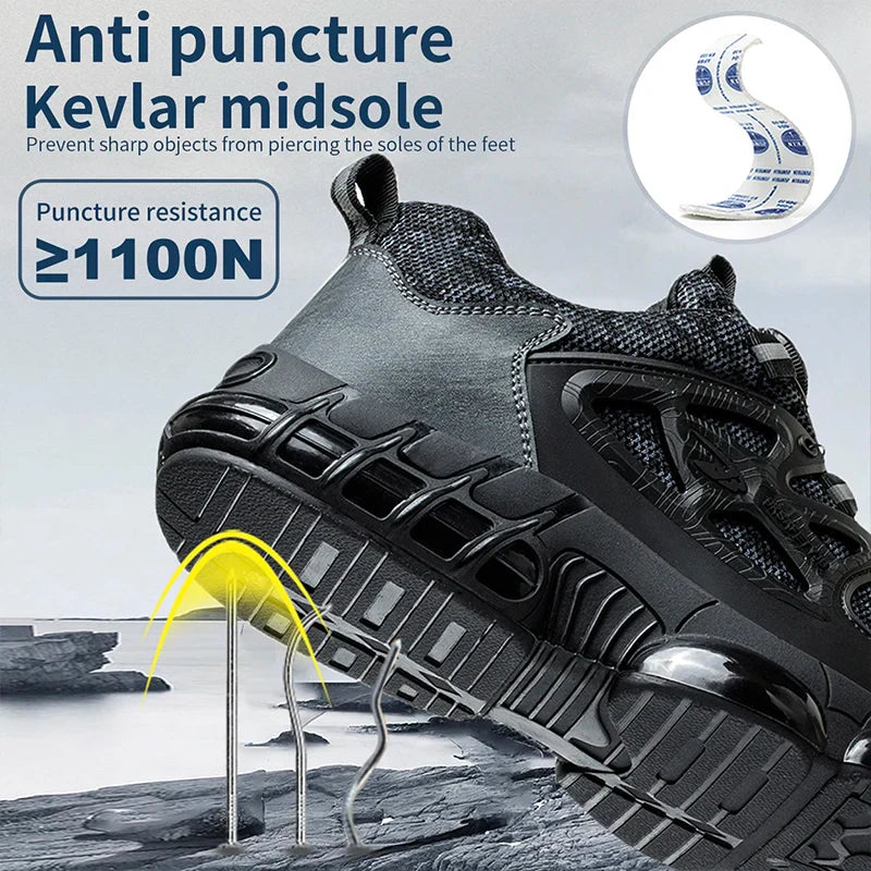 Wildking Safety Work Shoes Indestructible Anti-smash Anti-puncture R008