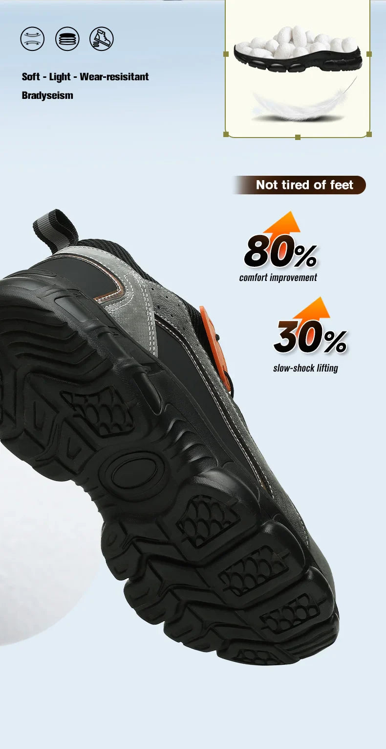 Wildking Rotating Buttons Boots Breathable Work Sneakers R020
