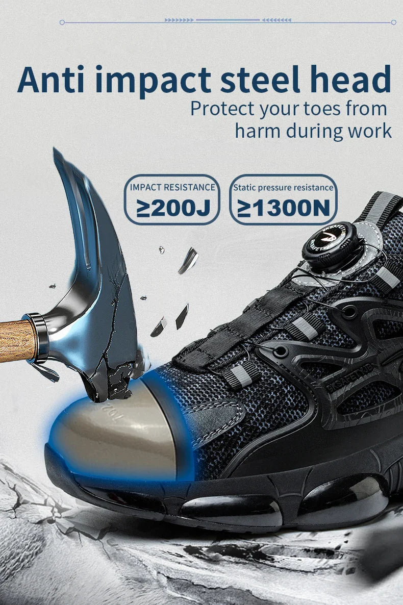 Wildking Safety Work Shoes Indestructible Anti-smash Anti-puncture R008