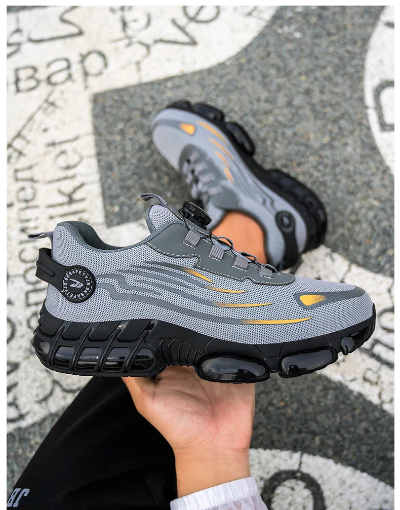 Wildking Rotating Button Safety Shoes Anti-smash Anti-puncture Work Shoes R001