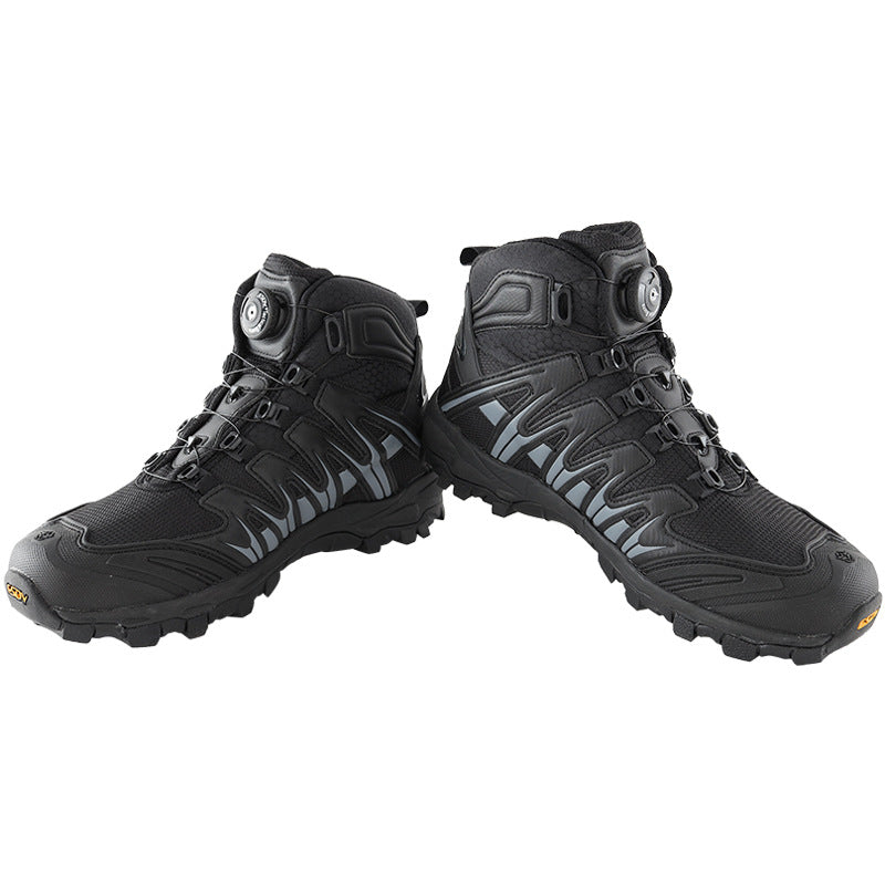 Wildking Men's Waterproof Mid-top Automatic Knob Buckle All-Terrain Hiking Boots 2005