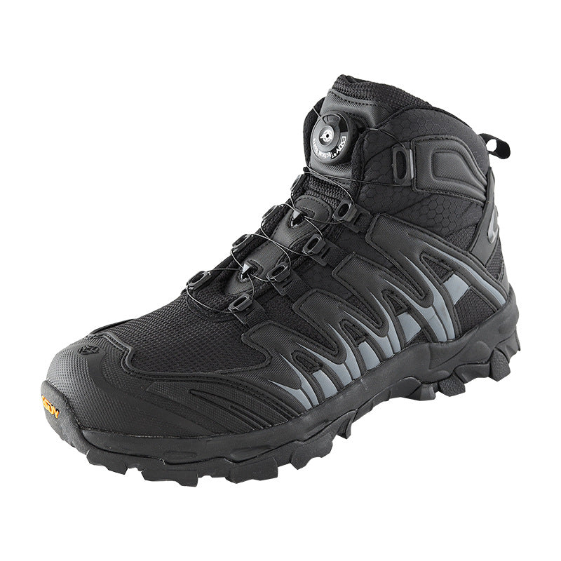 Wildking Men's Waterproof Mid-top Automatic Knob Buckle All-Terrain Hiking Boots 2005