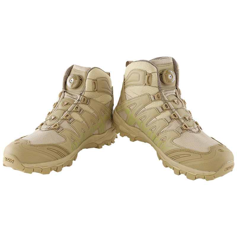 Wildking Men's Waterproof Mid-top Automatic Knob Buckle All-Terrain Hiking Boots 2005