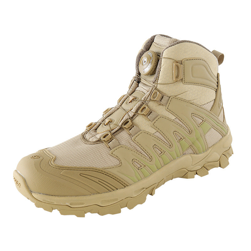 Wildking Men's Waterproof Mid-top Automatic Knob Buckle All-Terrain Hiking Boots 2005