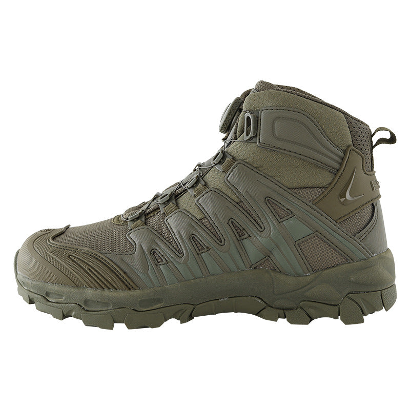 Wildking Men's Waterproof Mid-top Automatic Knob Buckle All-Terrain Hiking Boots 2005