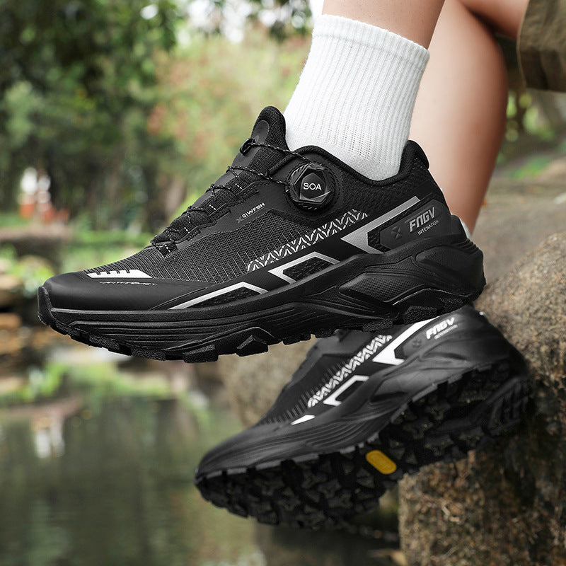 WildKing Men’s Breathable Soft Sole Rotating Button Shoes A5010