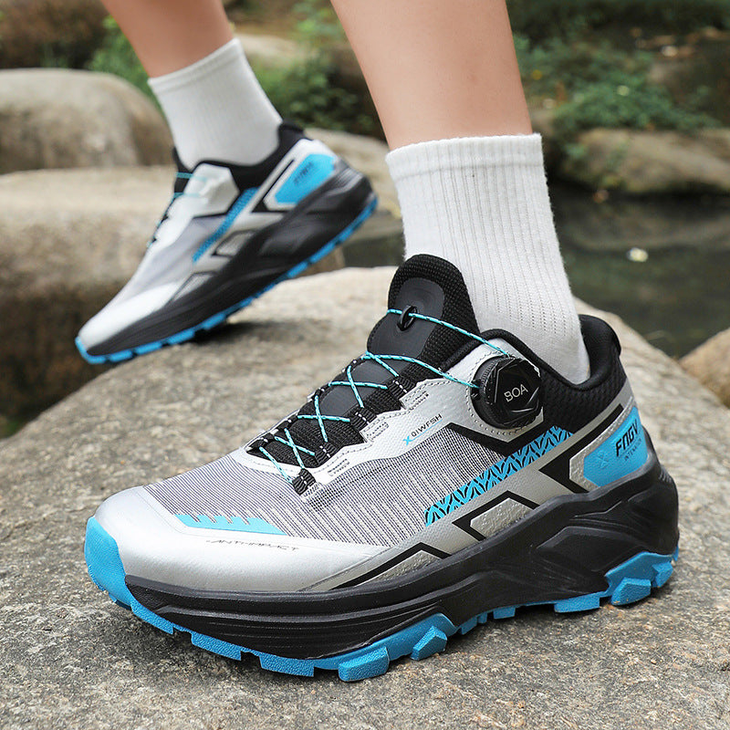 WildKing Men’s Breathable Soft Sole Rotating Button Shoes A5010