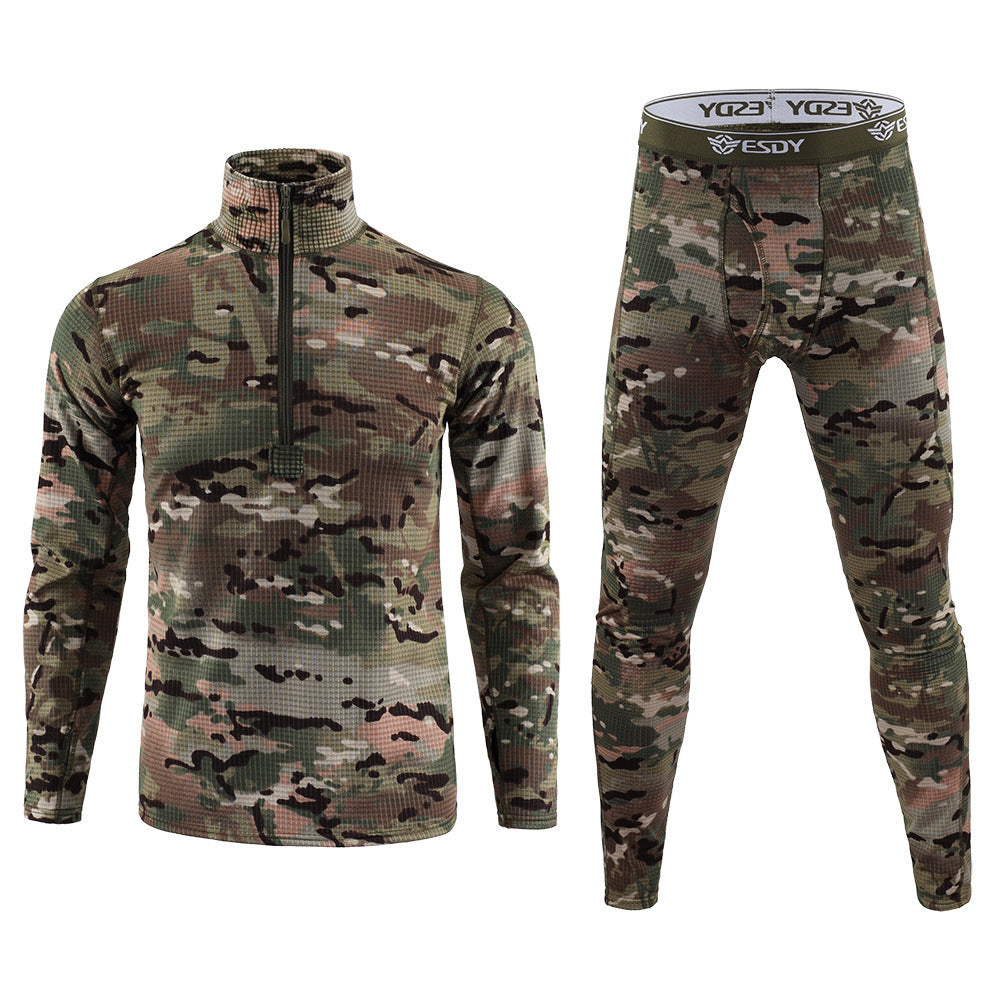 WildKing Men's Camo Waffle Fabric Underwear Set