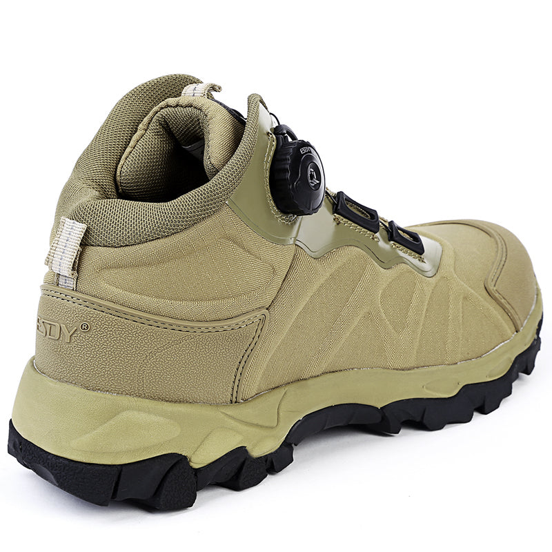 WildKing Men's Fast Response Automatic Buckle Mid-top Hiking Shoes A001-Khaki