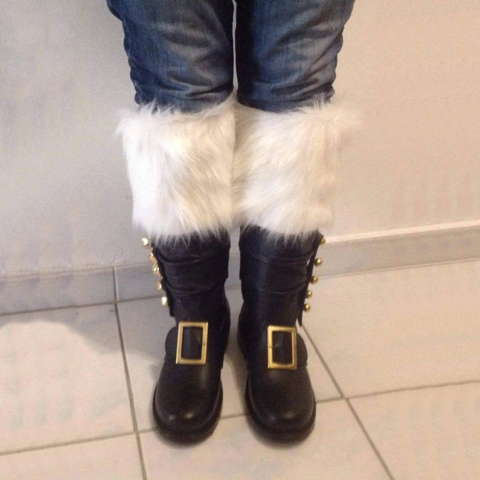 WildKing Men's Handmade Renaissance Santa Claus Leather Boots 1002