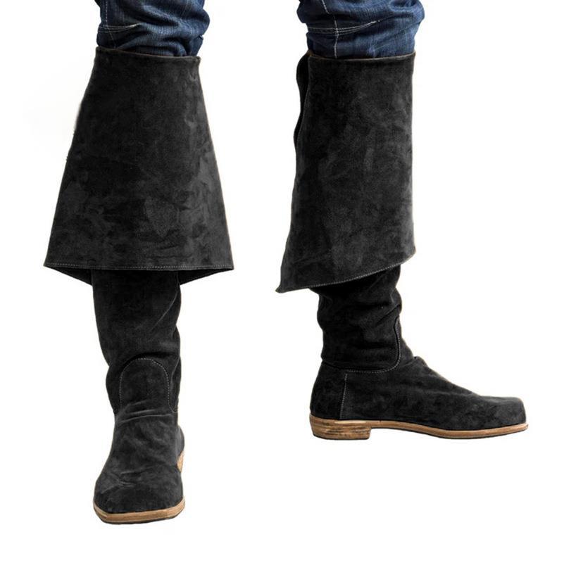 WildKing Men's Medieval Viking Pirate Tall Boots B1740