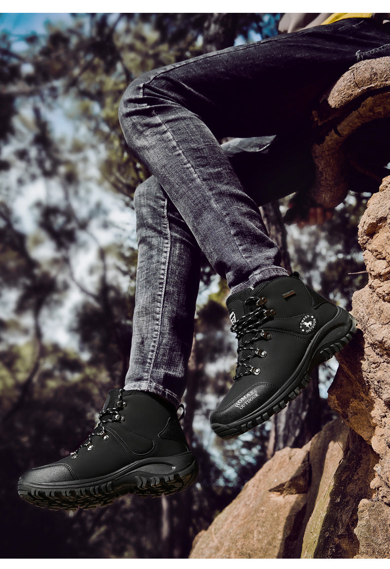 WildKing Men's Mid Height Steel Toe Waterproof Hiking Boots