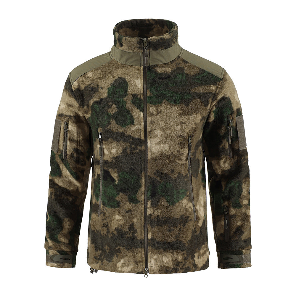WildKing Men's Outdoor Fleece Camo Tactical Jacket