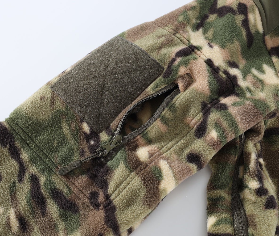 WildKing Men's Outdoor Fleece Camo Tactical Jacket