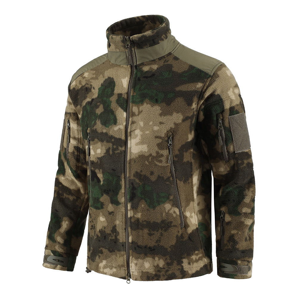 WildKing Men's Outdoor Fleece Camo Tactical Jacket