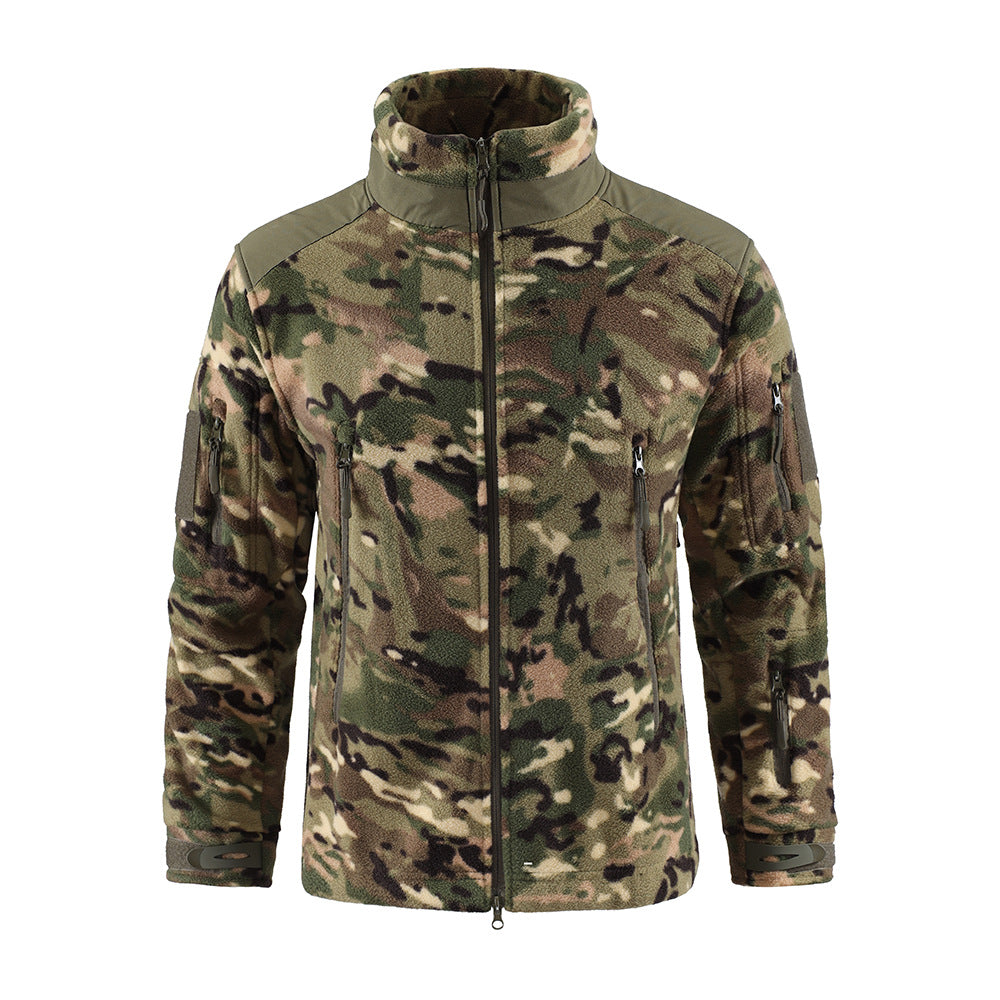 WildKing Men's Outdoor Fleece Camo Tactical Jacket