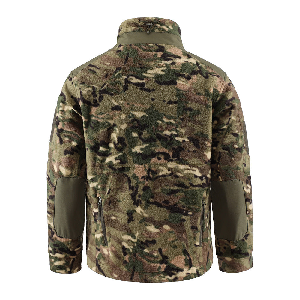 WildKing Men's Outdoor Fleece Camo Tactical Jacket