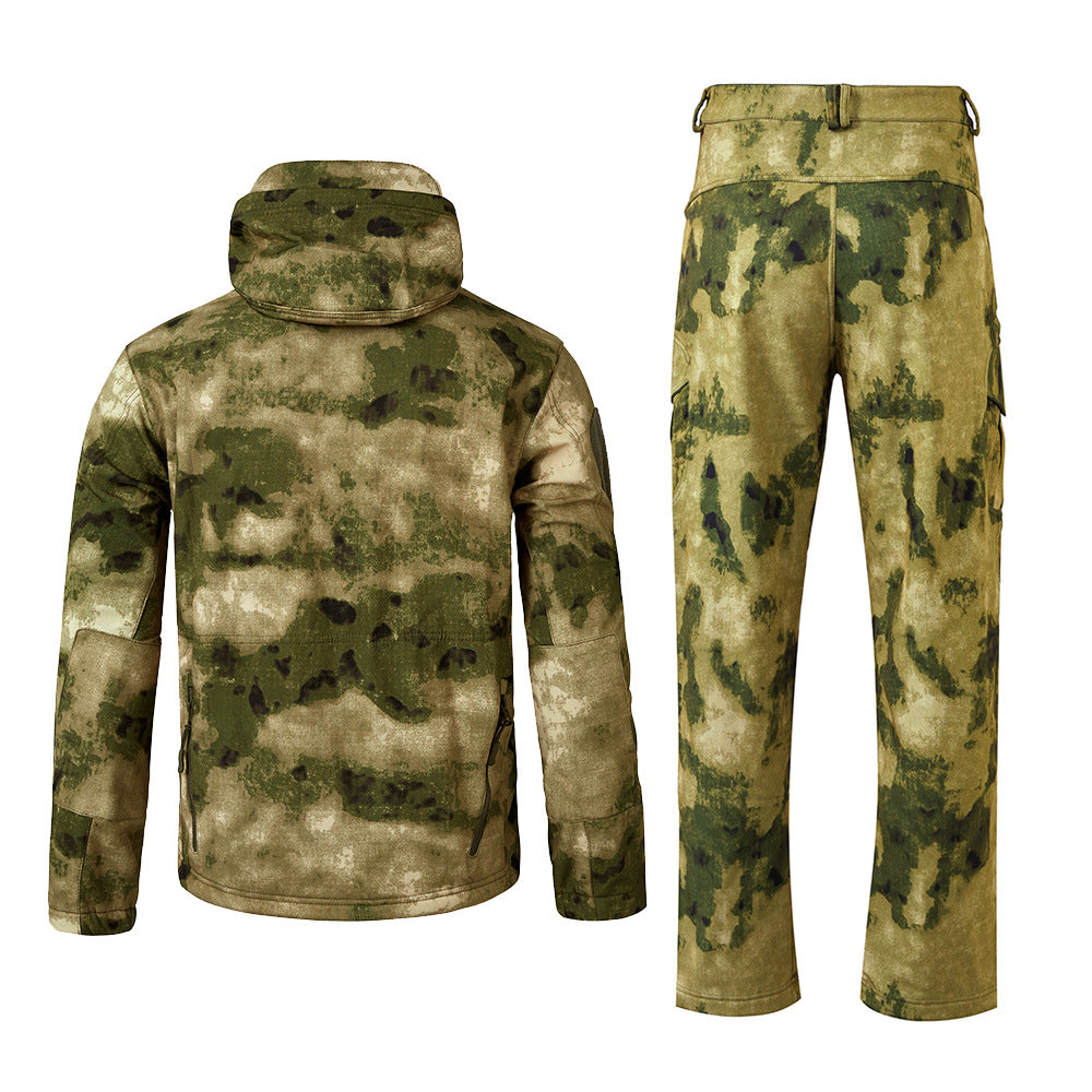 WildKing Men's Outdoor Soft Shell Fleece Hunting Camouflage Set G103