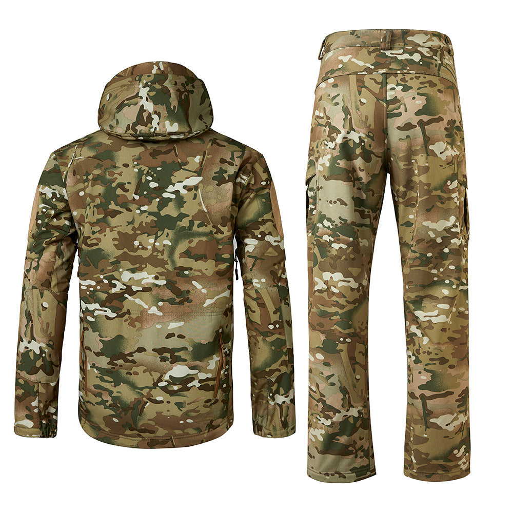 WildKing Men's Outdoor Soft Shell Fleece Hunting Camouflage Set G103