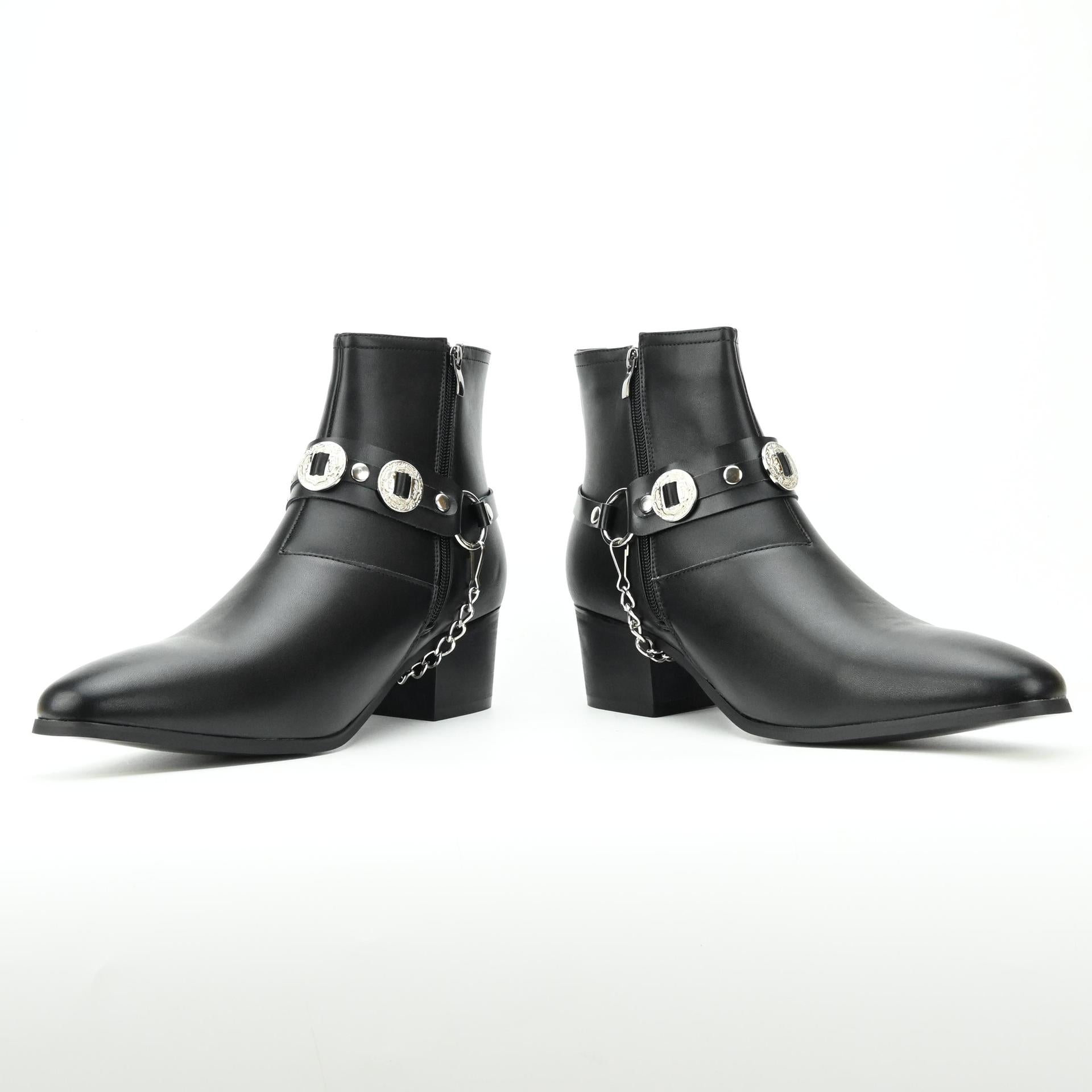 WildKing Men's Ring Detail Chelsea Boots – Stylish Ankle Boots B7016