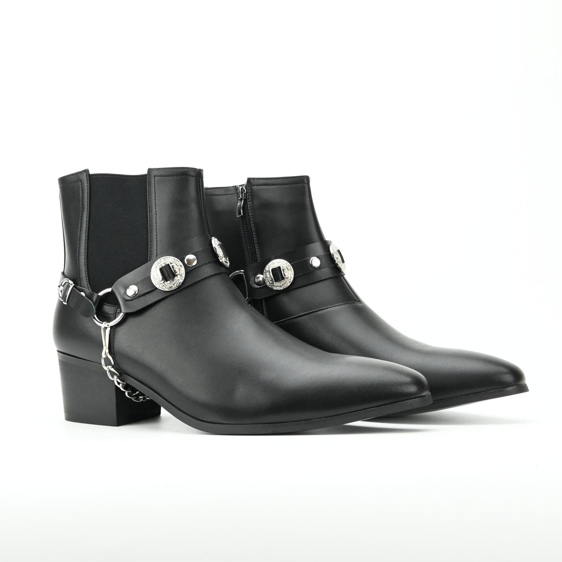 WildKing Men's Ring Detail Chelsea Boots – Stylish Ankle Boots B7016