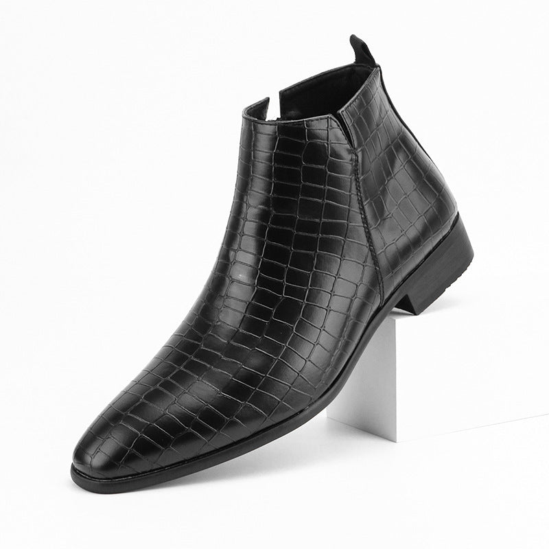 WildKing Men's Square Toe Chelsea Boots – Modern Ankle Boots B8030