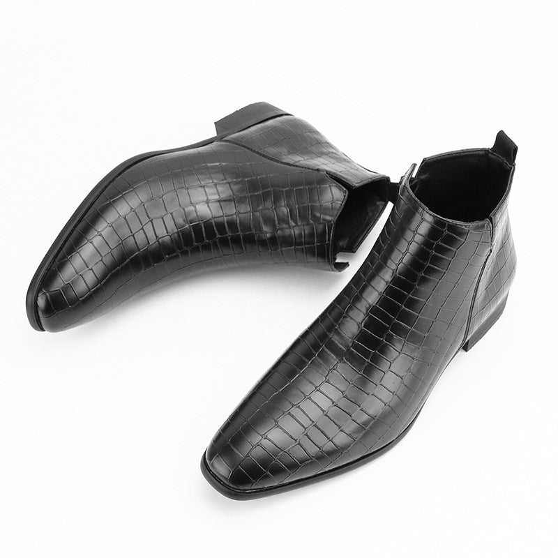 WildKing Men's Square Toe Chelsea Boots – Modern Ankle Boots B8030