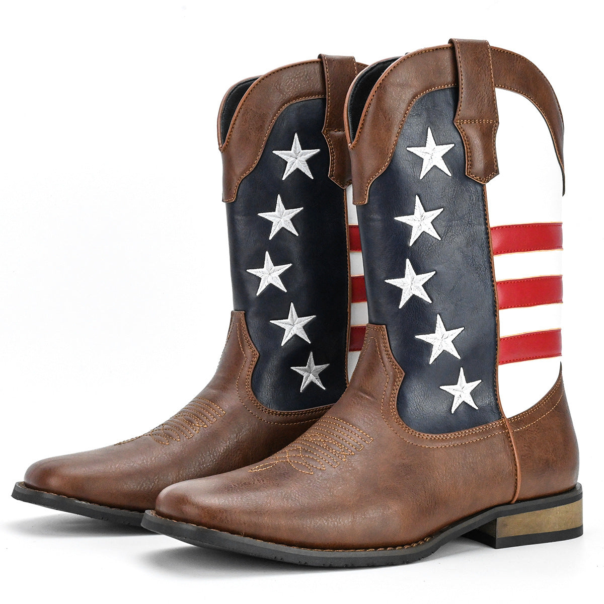WildKing Men's Star Detail Western Cowboy Boots B8046