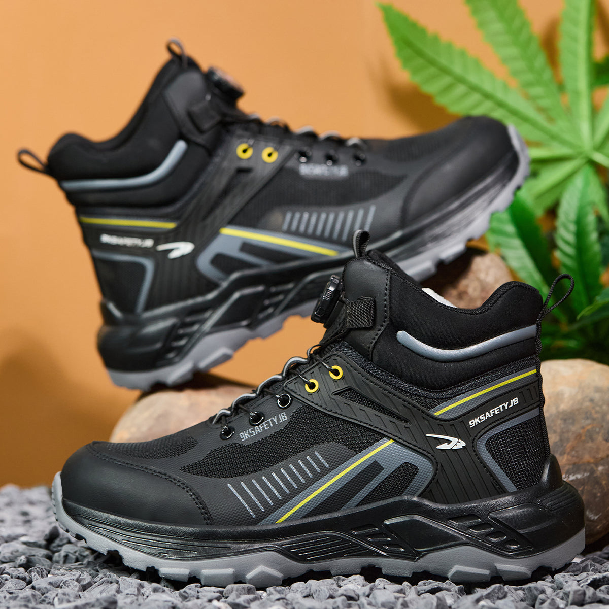 WildKing Men's Steel Toe Slip-Resistant & Puncture-Resistant Work Boots R060