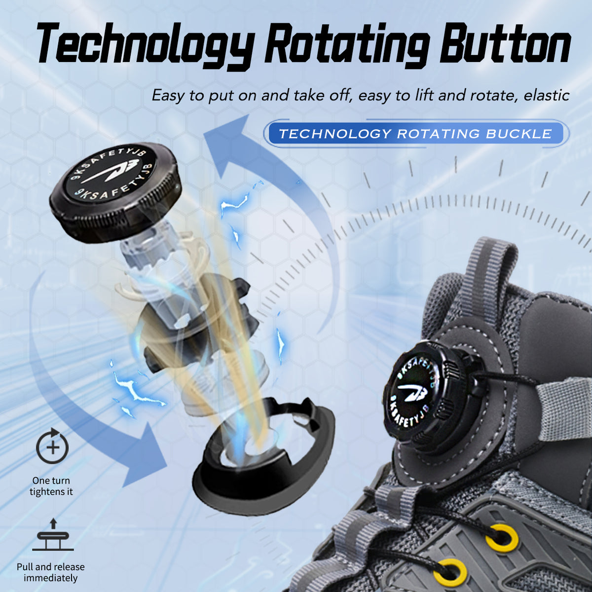 WildKing Men's Steel Toe Slip-Resistant & Puncture-Resistant Work Boots R060