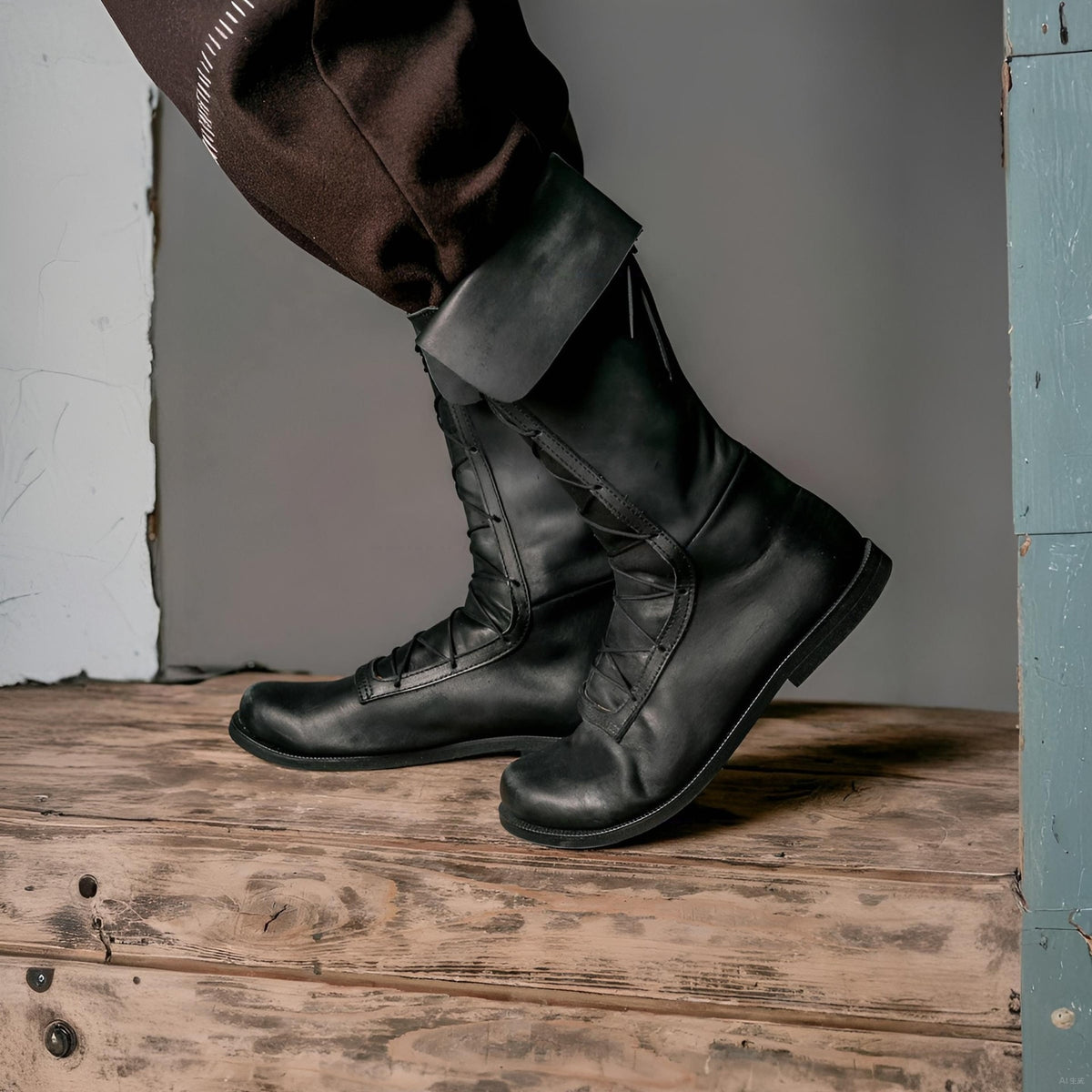 WildKing Men's Vintage Medieval Renaissance Boots B1540