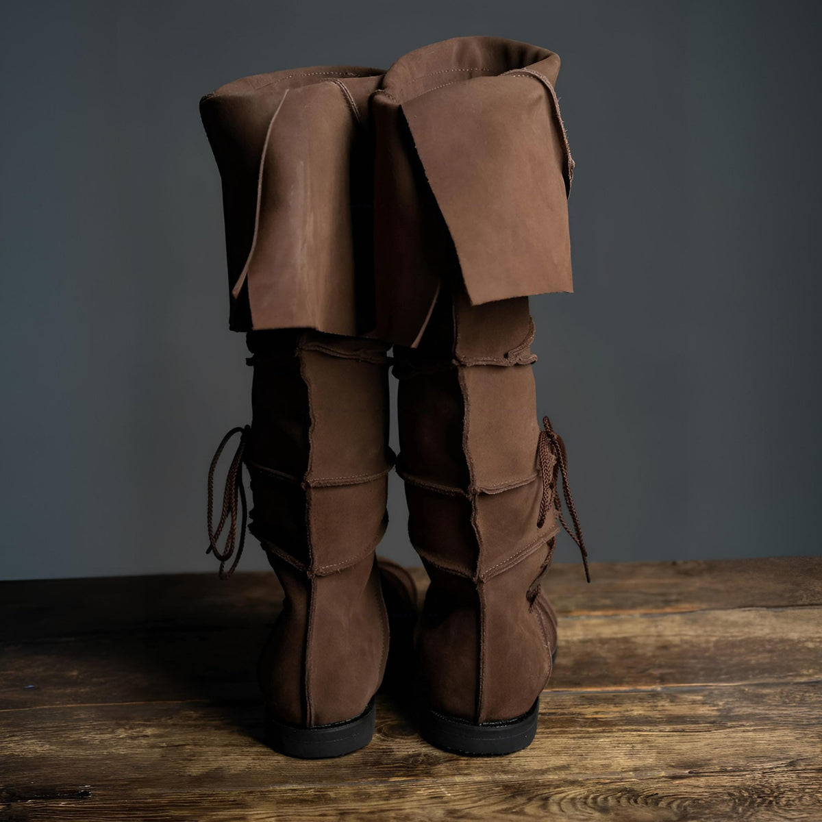 WildKing Men's Vintage Medieval Renaissance Tall Boots B1545