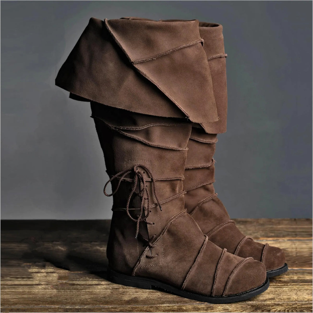 WildKing Men's Vintage Medieval Renaissance Tall Boots B1545