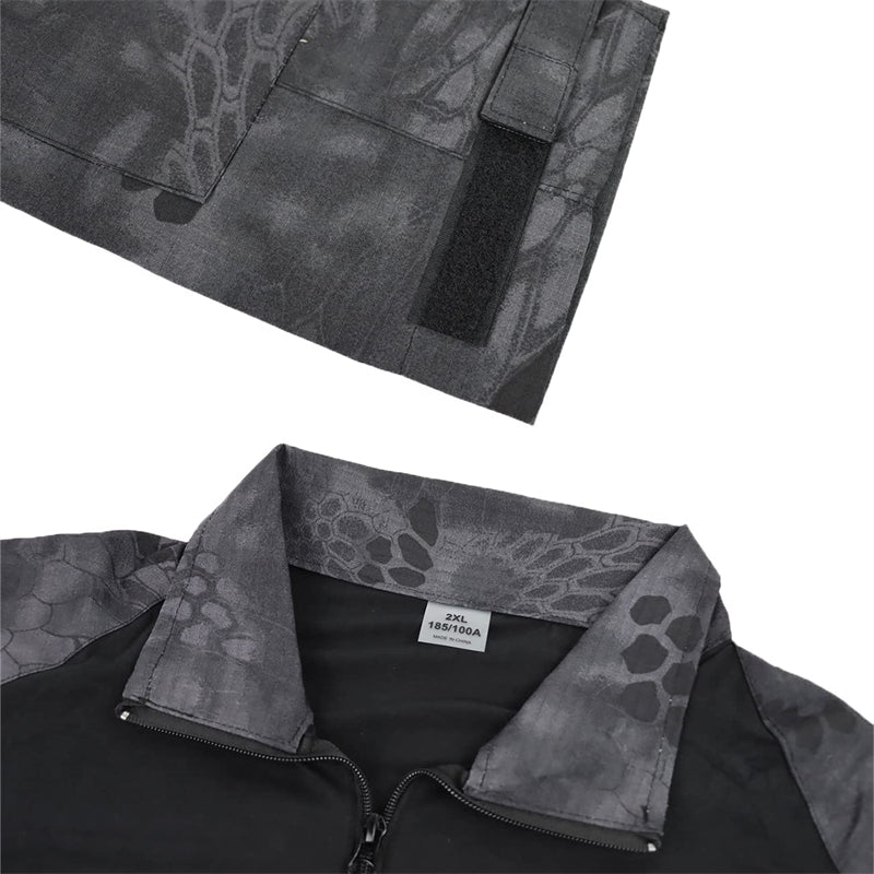 WildKing Men's Outdoor Black python Combat Clothing Tactical Frog Suit