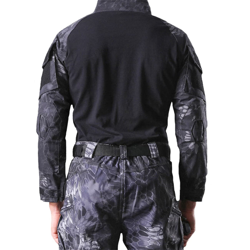 WildKing Men's Outdoor Black python Combat Clothing Tactical Frog Suit