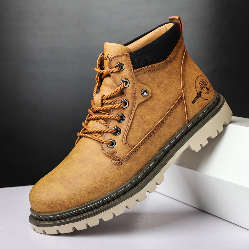 WildKing Men's Mid Height Steel Toe Waterproof Work Boots 8.0