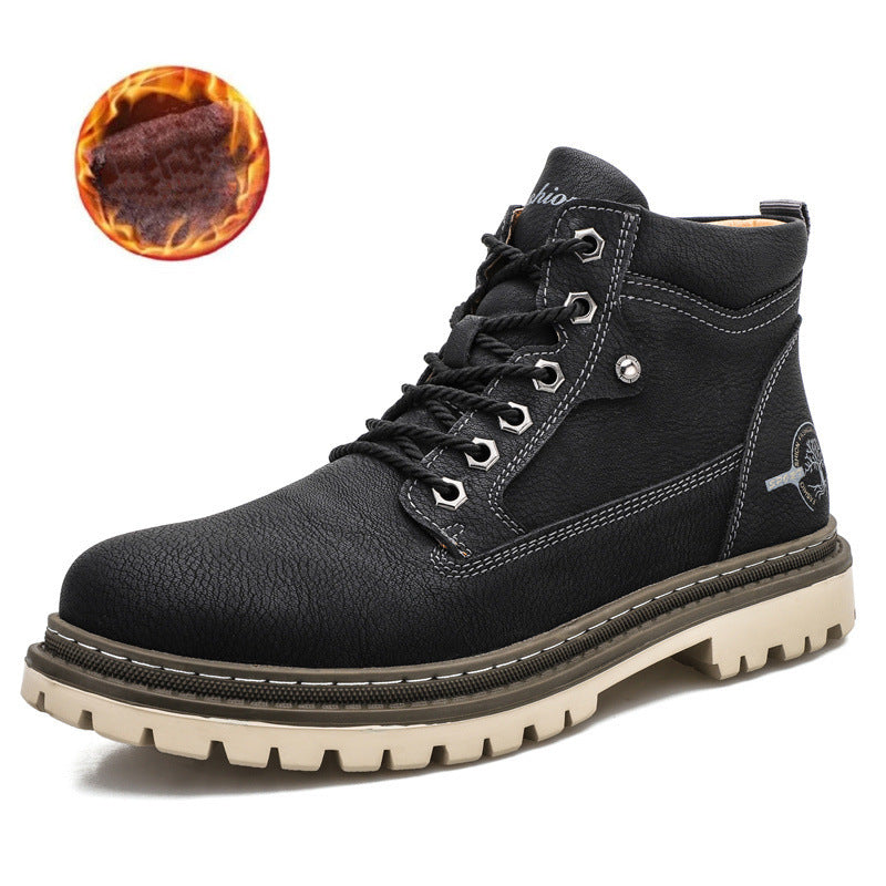 WildKing Men's Mid Height Steel Toe Waterproof Work Boots 8.0