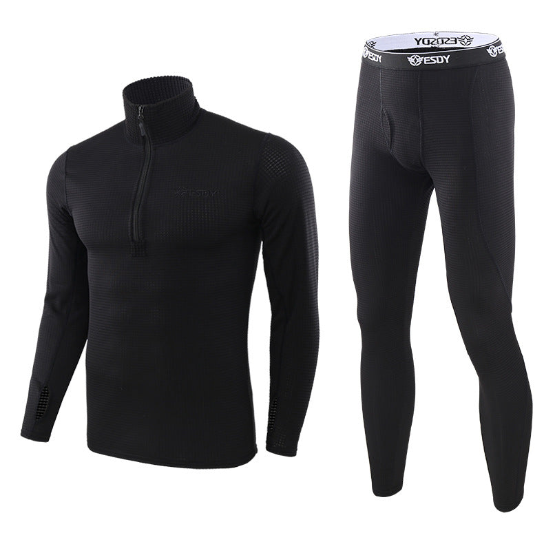WildKing Men's Tactical Functional Fleece Thermal Underwear Set Q110