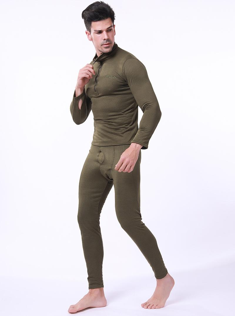 WildKing Men's Tactical Functional Fleece Thermal Underwear Set Q110
