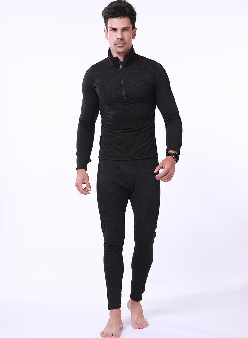 WildKing Men's Tactical Functional Fleece Thermal Underwear Set Q110
