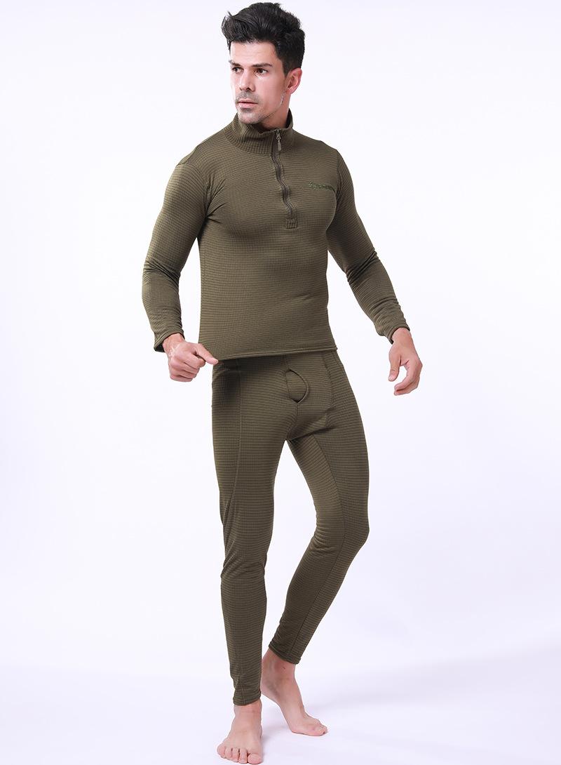 WildKing Men's Tactical Functional Fleece Thermal Underwear Set Q110