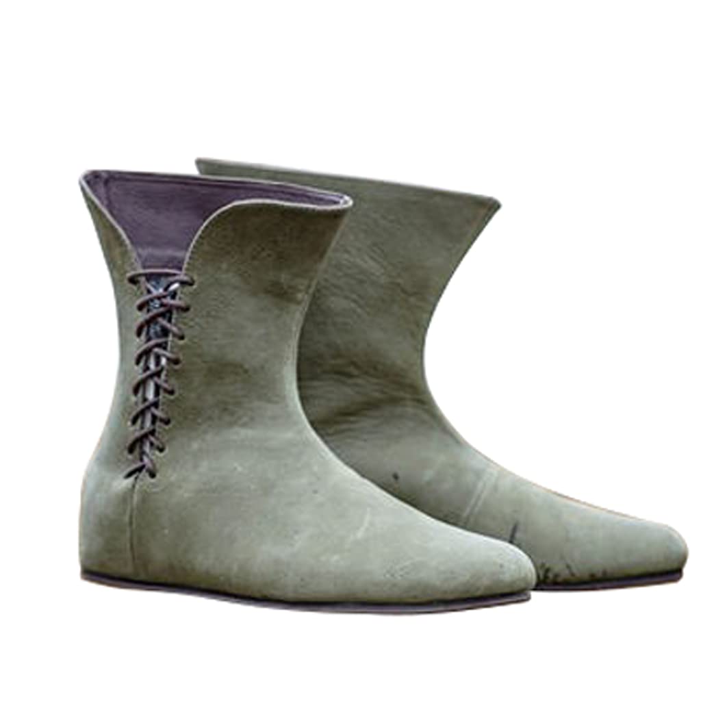 Wildking Faux Leather Lace-Up Medieval Gothic Boots