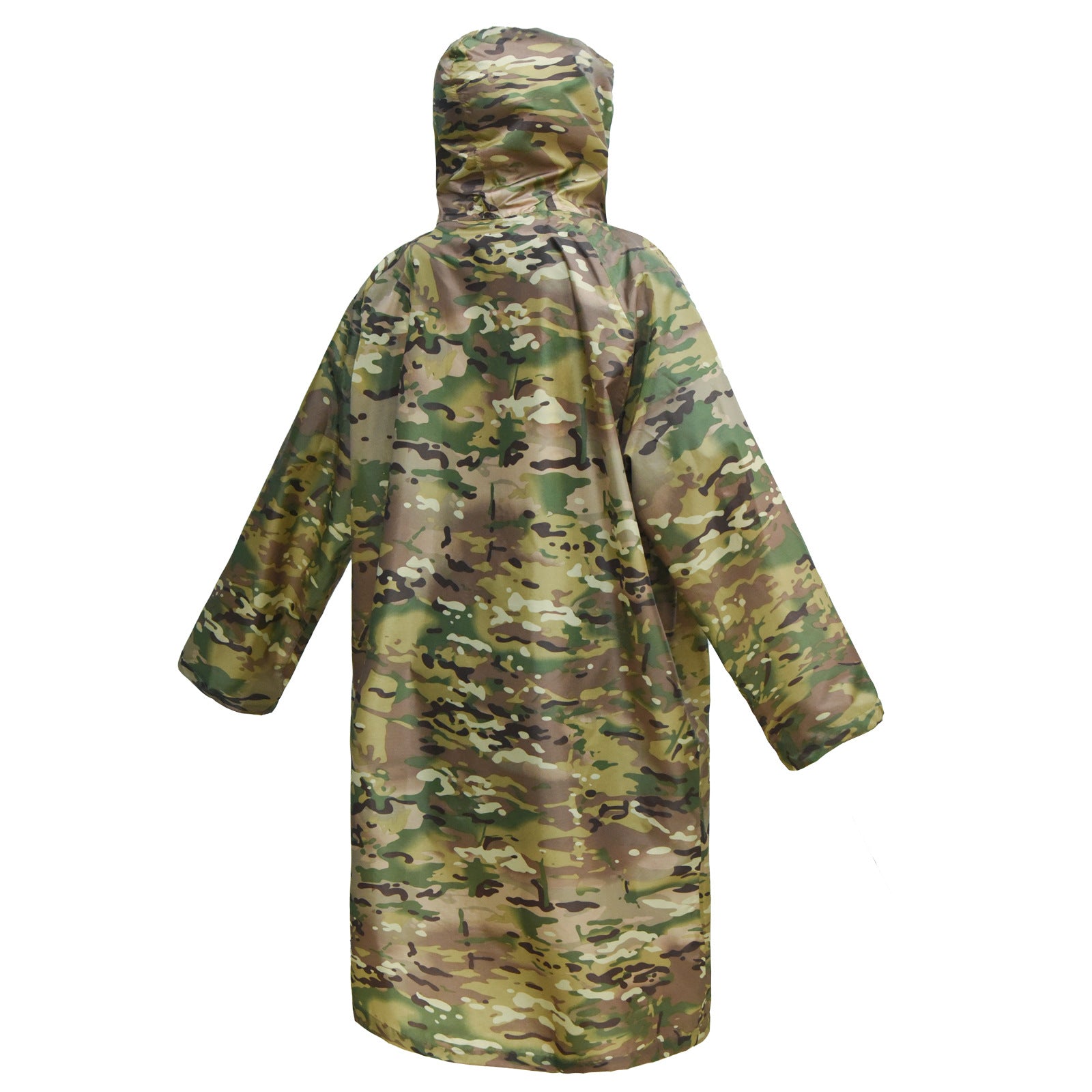 Wildking Long Hiking Waterproof Poncho – Lightweight Camouflage One-Piece Raincoat