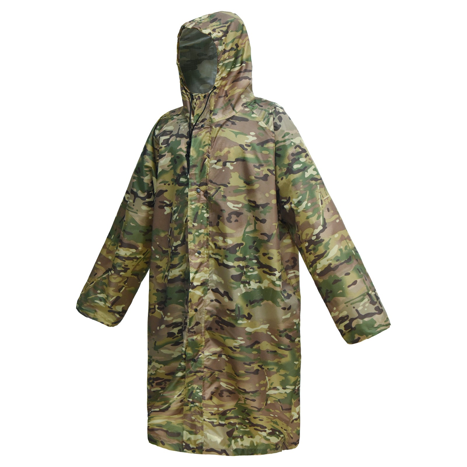 Wildking Long Hiking Waterproof Poncho – Lightweight Camouflage One-Piece Raincoat