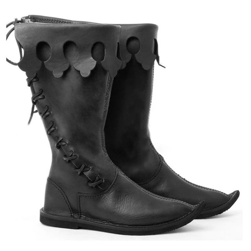 Wildking Medieval Gothic Commander High Boots – Cosplay Pirate Boots B3021