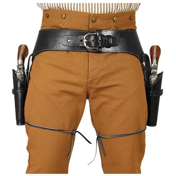 Wildking Medieval Renaissance Waist Belt Double Gun Holster