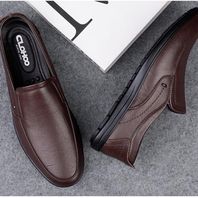 Wildking Men's Business Casual Leather Loafers 6.5