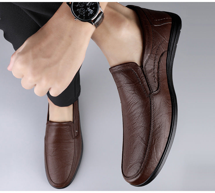 Wildking Men's Business Casual Leather Loafers 6.5