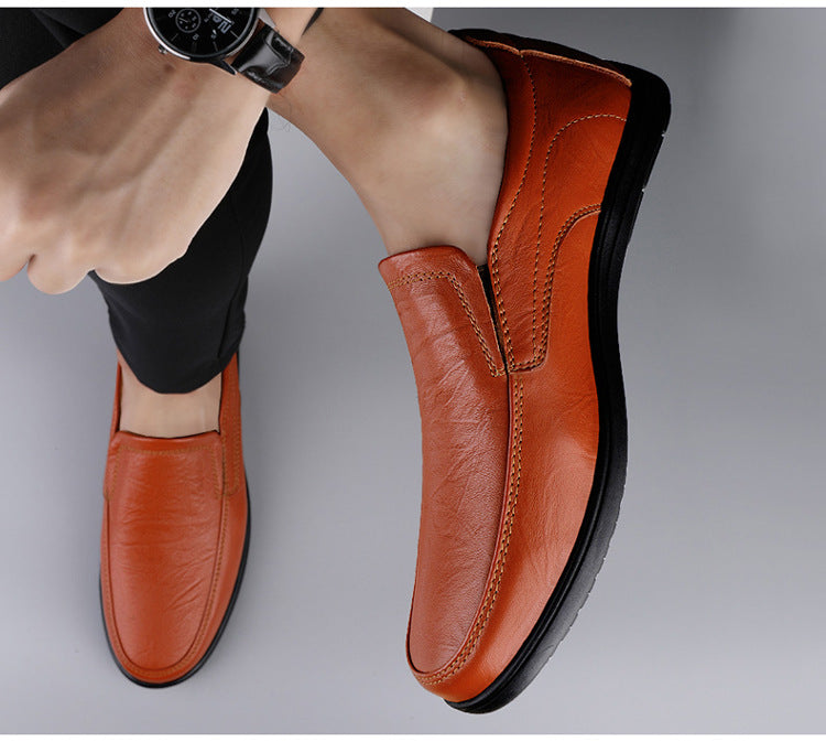 Wildking Men's Business Casual Leather Loafers 6.0