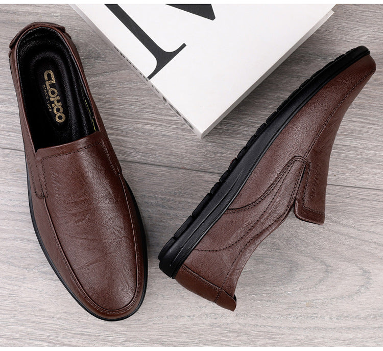 Wildking Men's Business Casual Leather Loafers 6.0